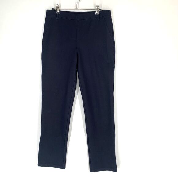 Quince Ultra Stretch Ponte Pants Women Medium Black Pull On 4 Way Stretch Work - Picture 1 of 9